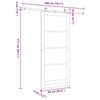 vidaXL Schiebet&uuml;r ORKDAL Wei&szlig; 93 x 211 cm Massives Kiefernholz