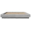 vidaXL Bettgestell Grau Sonoma 135x190 cm Holzwerkstoff