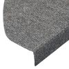 vidaXL Stufenmatten Selbstklebend 15 Stk. 65x22,5x3,5 cm Grau