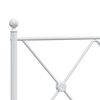 vidaXL Ersatz-Kopfteil Metall Wei&szlig; 137 cm