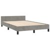 vidaXL Bettgestell ohne Matratze Hellgrau 120x190 cm Samt