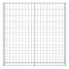 vidaXL Gabionenwand mit Abdeckung Verzinkter Stahl 80×20×100 cm