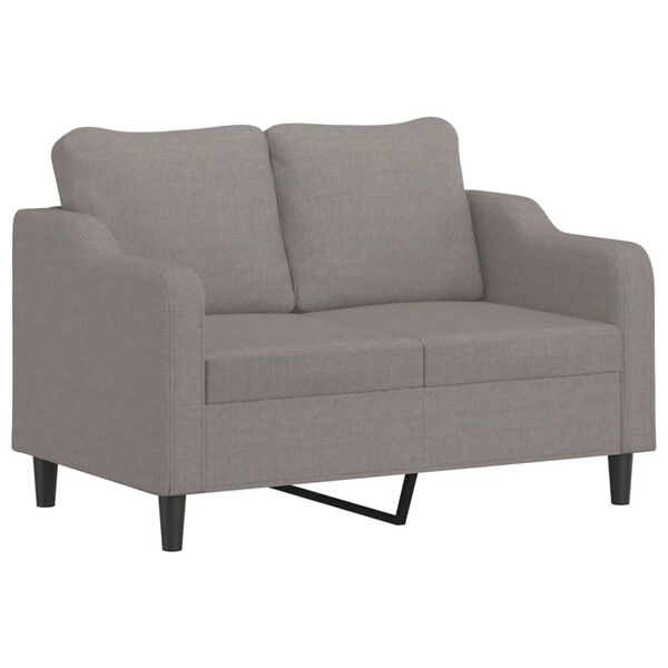 vidaXL 3-tlg. Sofagarnitur mit Kissen Taupe Stoff