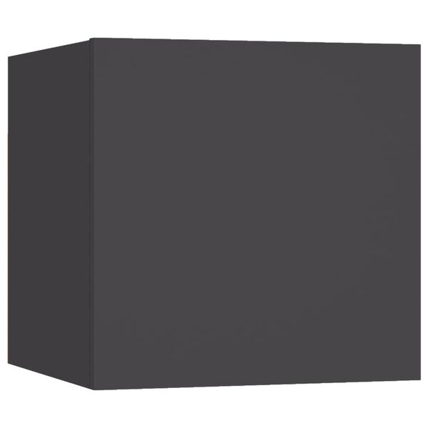 vidaXL 6-tlg. TV-Schrank-Set Grau Holzwerkstoff