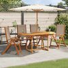 vidaXL Gartenst&uuml;hle 4 Stk. Klappbar Massivholz Akazie und Textilene