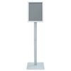 vidaXL Podest-Posterst&auml;nder Silber 32 x 27 x 119 cm PVC und Gusseisen