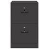 vidaXL Aktenschrank Schwarz 44 x 50 x 106,5 cm Kaltgewalzter Stahl