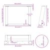 vidaXL Couchtischbeine U-Form 2 Stk. Anthrazit 60x(42-43) cm Stahl