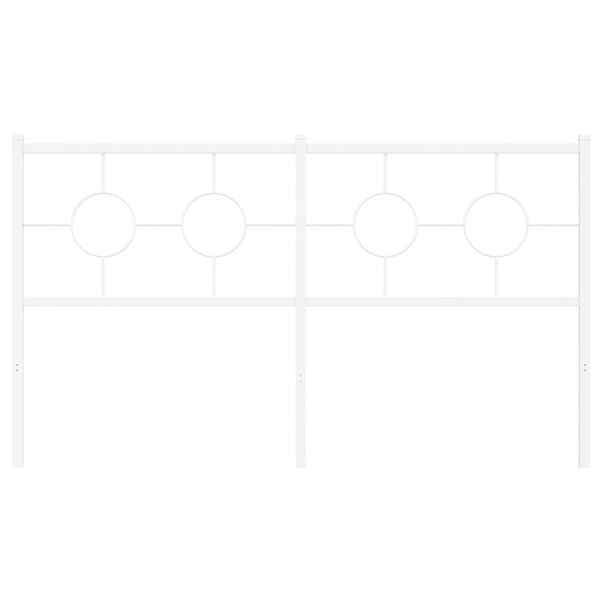 vidaXL Kopfteil Metall Wei&szlig; 150 cm