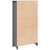 vidaXL Highboard Grau 80x35x154 cm Massivholz Kiefer