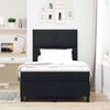 vidaXL Boxspringbett mit Matratze mit LED Schwarz 120 x 200 cm Stoff