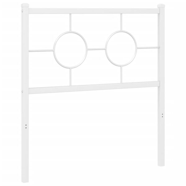 vidaXL Ersatz-Kopfteil Metall Wei&szlig; 80 cm