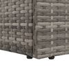 vidaXL Outdoor-Lounge-Bett mit Polster & Kissen Poly Rattan Grau