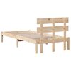vidaXL Bettgestell mit Kopfteil Braun 90 x 190 cm Massivholz Kiefer