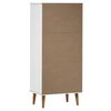 vidaXL B&uuml;cherregal MOLDE Wei&szlig; 60x35x133,5 cm Massivholz Kiefer