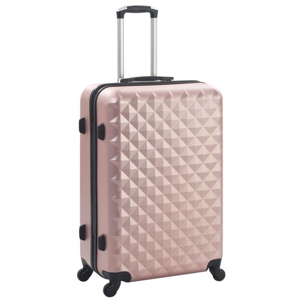 vidaXL Hartschalen-Trolley-Set 3 Stk. Roségold ABS