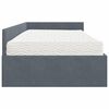 vidaXL Eckbettgestell mit Matratze Sonstiges 2 pcs Grau Samt