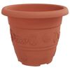 vidaXL Runder Blumentopf 6 pcs Ziegelrot &Oslash; 26 x 21,5 cm Kunststoff