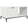 vidaXL Couchtisch mit Schubladen Wei&szlig; 90 x 49 x 46 cm Holzwerkstoff
