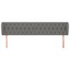 vidaXL Kopfteil mit Ohren Dunkelgrau 183x23x78/88 cm Stoff