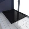 vidaXL Duschtasse ABS Rechteckig Schwarz 80&times;110 cm