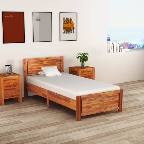 vidaXL Massivholzbett Akazie 90x200 cm