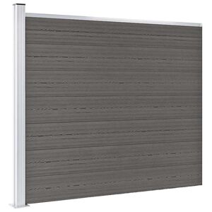 vidaXL Zaunelement WPC 175x146 cm Grau