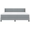 vidaXL Boxspringbett mit Matratze Hellgrau 200 x 180 cm Polyester