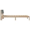 vidaXL Bettgestell Braun und hellgrau 90 x 190 cm Massivholz Kiefer