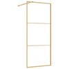 vidaXL Duschwand f&uuml;r Begehbare Dusche mit ESG Klarglas Golden 80x195cm
