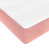 vidaXL Boxspringbett mit Matratze Rosa 180x200 cm Samt