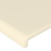 vidaXL Boxspringbett mit Matratze Creme 200x200 cm Kunstleder