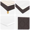 vidaXL LED Boxspringbett mit Kopfteil Dunkelbraun 90 x 190 cm Stoff