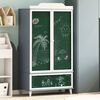 vidaXL Kreidetafel Kleiderschrank ROROS Grau und Wei&szlig; 90 x 45 x 165 cm
