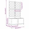 vidaXL Garten-Pflanzgef&auml;&szlig; 2 pcs Hellgrau 80 x 40 x 143 cm Stahl