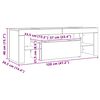vidaXL TV-Schrank mit LED-Leuchten Braun Eichen-Optik 120x35x40 cm