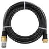 vidaXL Saugschlauch mit Messing-Anschl&uuml;ssen Schwarz 1,1" 15 m PVC