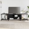 vidaXL TV-Schrank Schwarz 203x37x50 cm Holzwerkstoff