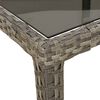 vidaXL 11-tlg. Garten-Essgruppe mit Kissen Grau Poly Rattan