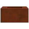 vidaXL Feuerstelle Braun 80 x 80 x 40 cm Wetterfeststahl