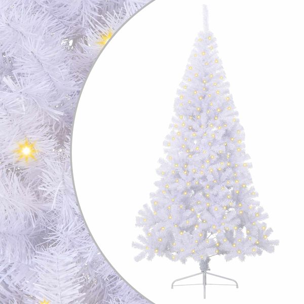 vidaXL K&uuml;nstlicher Weihnachtsbaum Wei&szlig; 240 cm PVC und Stahl