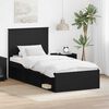 vidaXL Bettrahmen Schwarz 90 x 200 cm Massives Kiefernholz