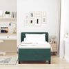 vidaXL Boxspringbett mit Matratze Dunkelgr&uuml;n 90 x 190 cm Samt