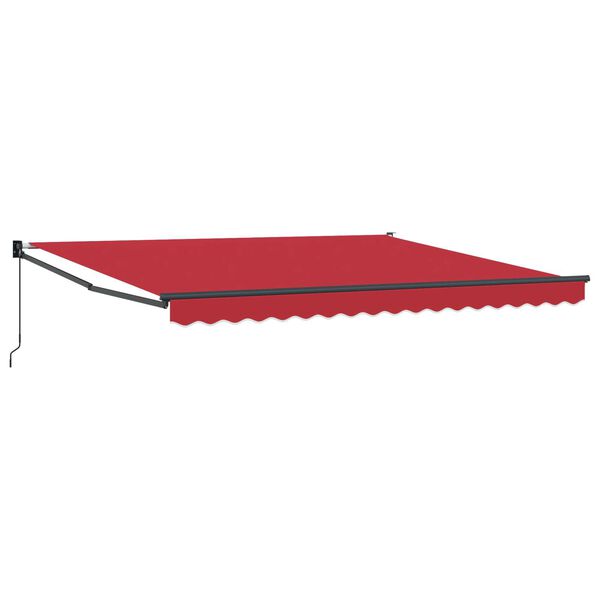 vidaXL Einziehbare Markise Rot 400 x 300 cm Polyester und Aluminium
