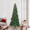 vidaXL Eckiger k&uuml;nstlicher Weihnachtsbaum Gr&uuml;n 240 cm PVC und Metall