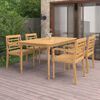 vidaXL 5-tlg. Garten-Essgruppe Massivholz Teak