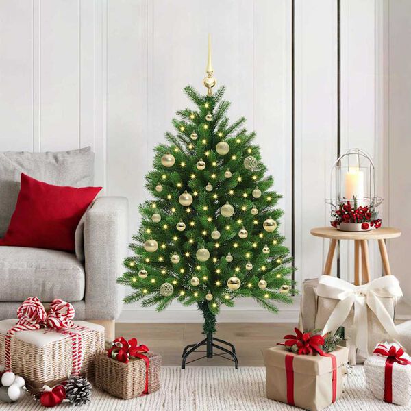 vidaXL Weihnachtsbaum mit 150 LEDs mit St&auml;nder Gr&uuml;n 120 cm PE