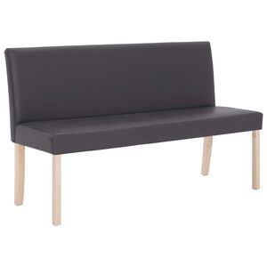vidaXL Sitzbank 139,5 cm Grau Kunstleder