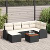 vidaXL Garten-Sofa-Set 7 pcs Schwarz und Weiß