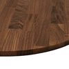 vidaXL Tischplatte Dunkelbraun &Oslash; 90 x 2,5 cm Massivholz Eiche